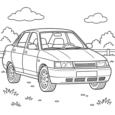VAZ-2110 1995–2009 Coloring Page