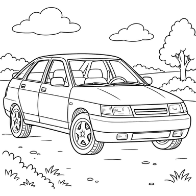 VAZ-2112 1999–2009 Coloring Page