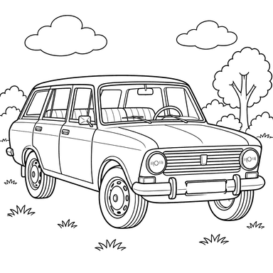 IZH-2125 Kombi (1972–1997) Coloring Page