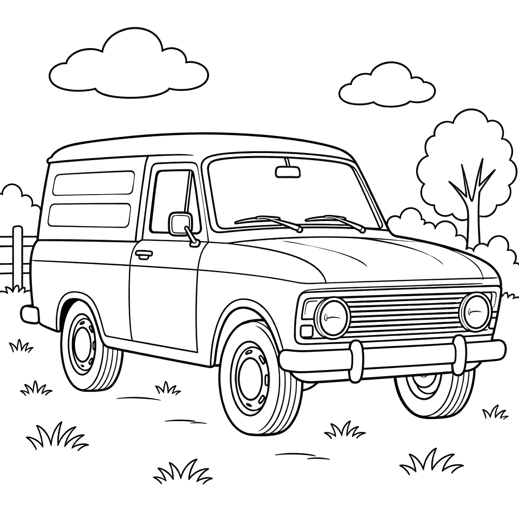 IZh-2715 (1972–1997) Van Coloring Page