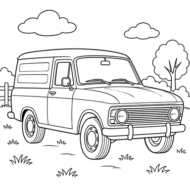 IZh-2715 (1972–1997) Van Coloring Page
