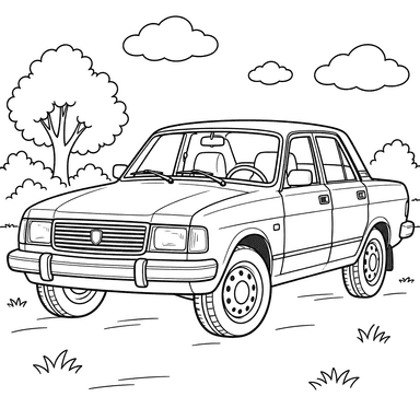 GAZ-31029 Volga (1992–1996) Coloring Page