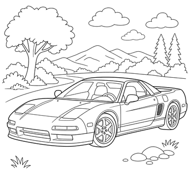 Acura NSX Coloring Page