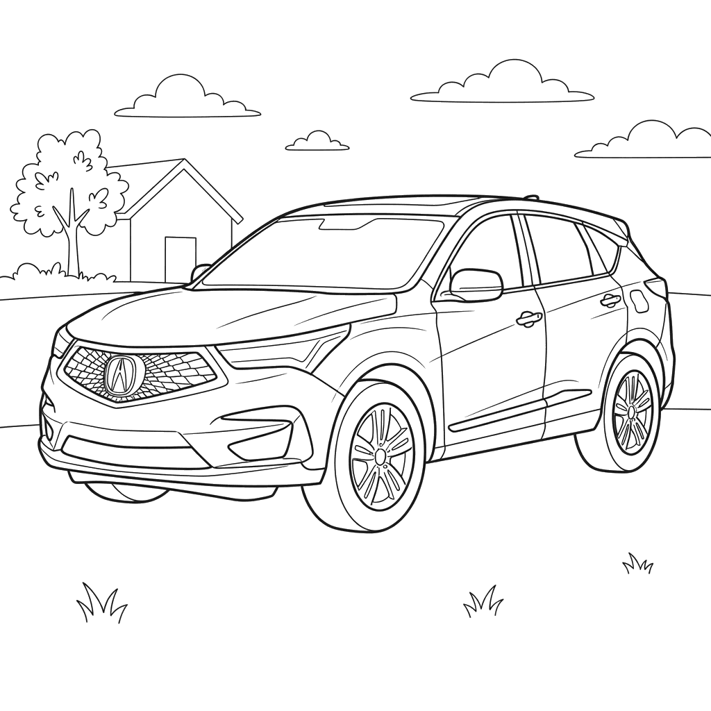 Acura RDX SUV Coloring Page