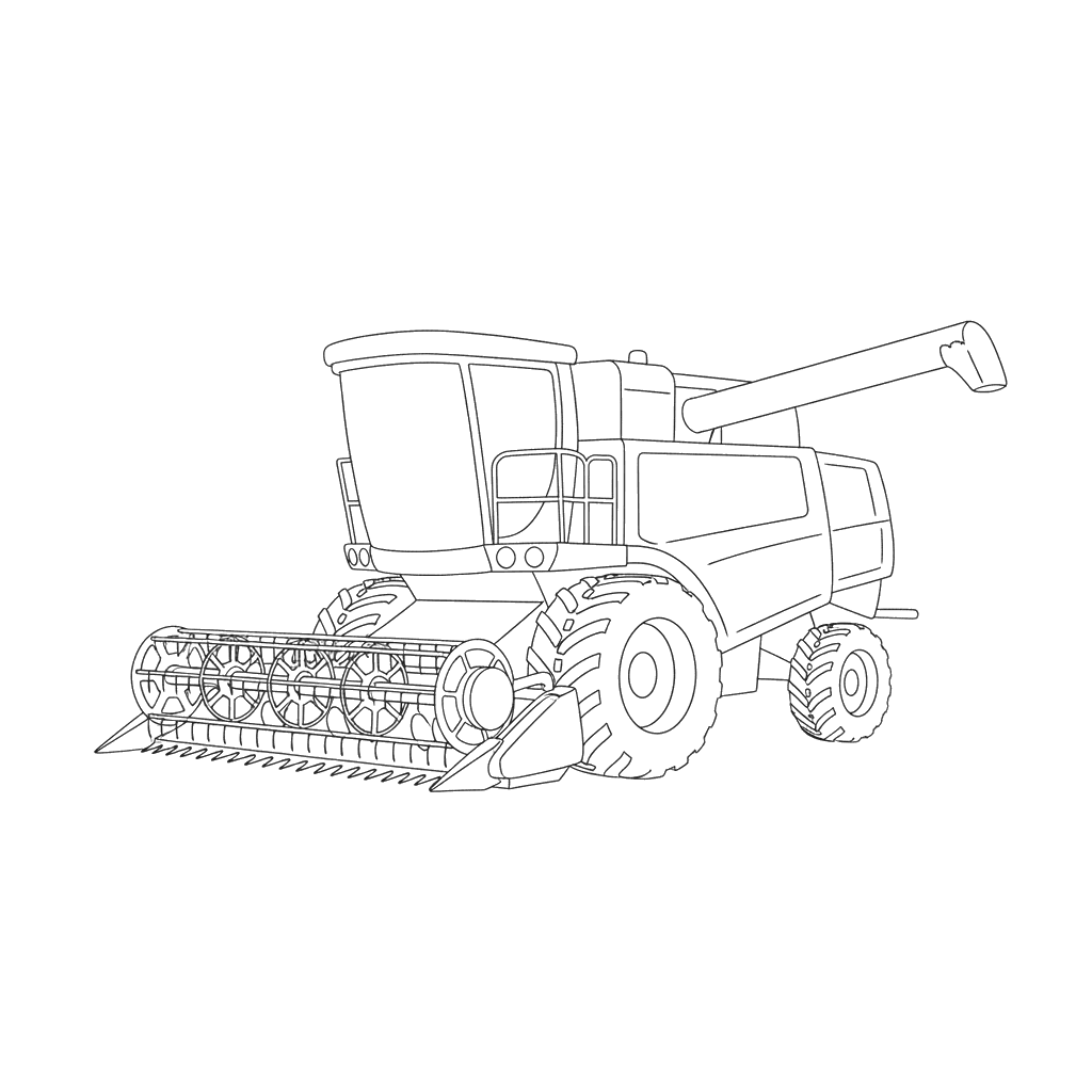 Agricultural Machinery Coloring Page