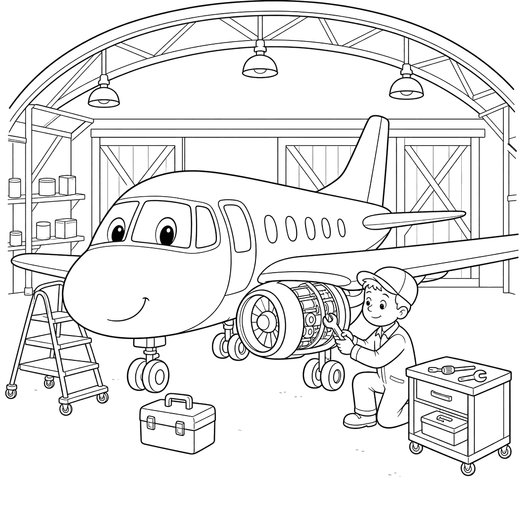 Airplane in the Hangar