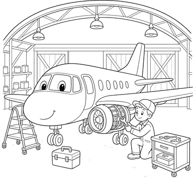 Airplane in the Hangar