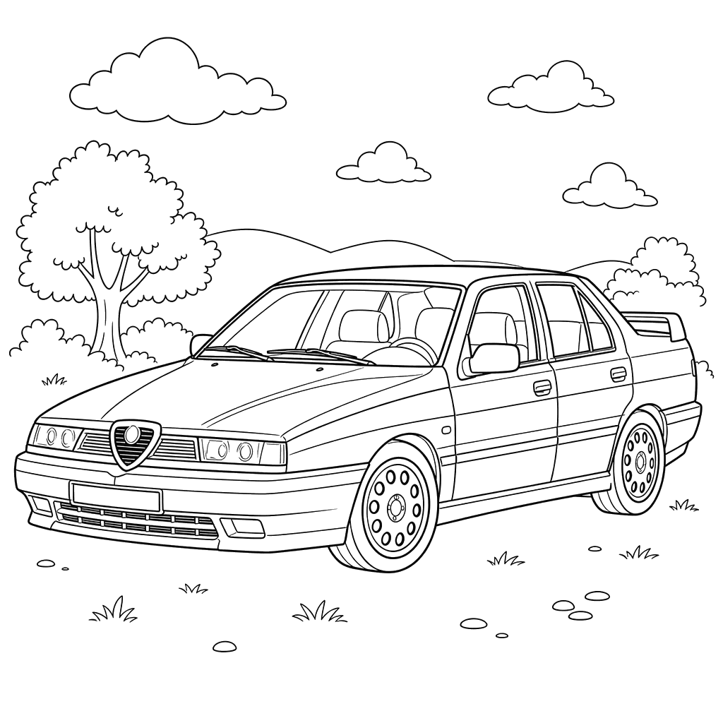 Alfa Romeo 155 Coloring Page