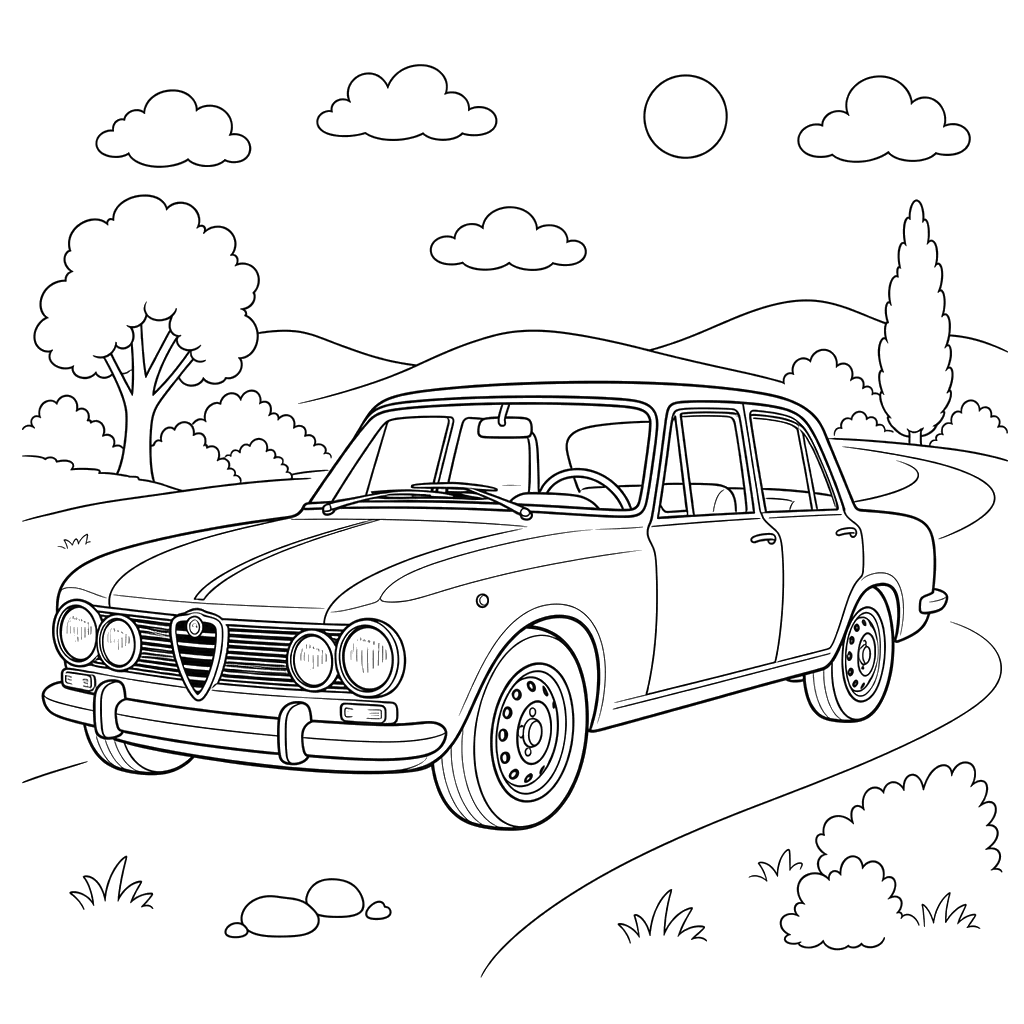 Alfa Romeo Giulia Coloring Page