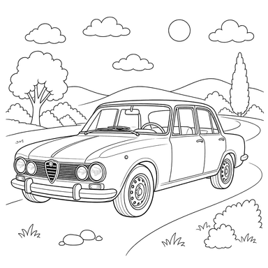 Alfa Romeo Giulia Coloring Page