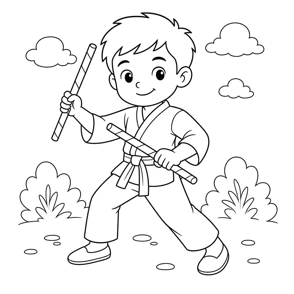 Arnis Coloring Page