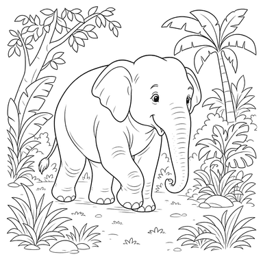 Asian Elephant in the Jungle