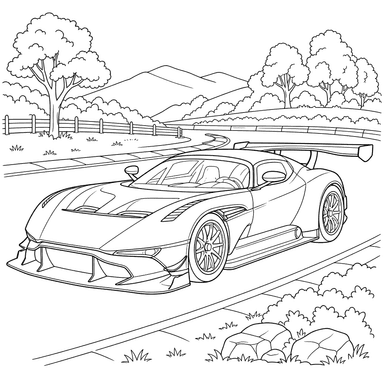 Aston Martin Vulcan Coloring Page