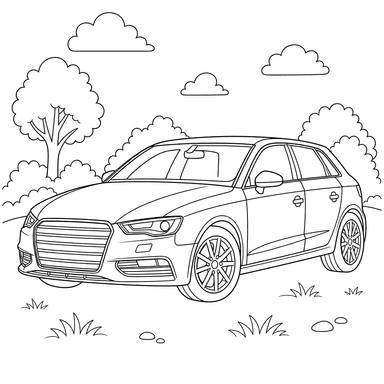 Audi A3 Coloring Page