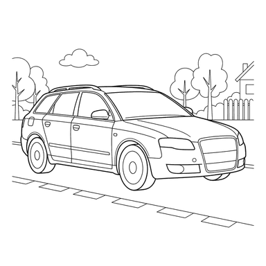 Audi A4 Car Coloring Page
