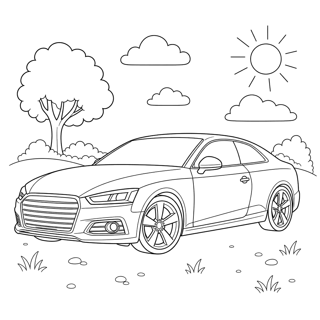 Audi A5 Coloring Page