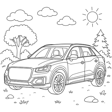 Audi Q2 Coloring Page