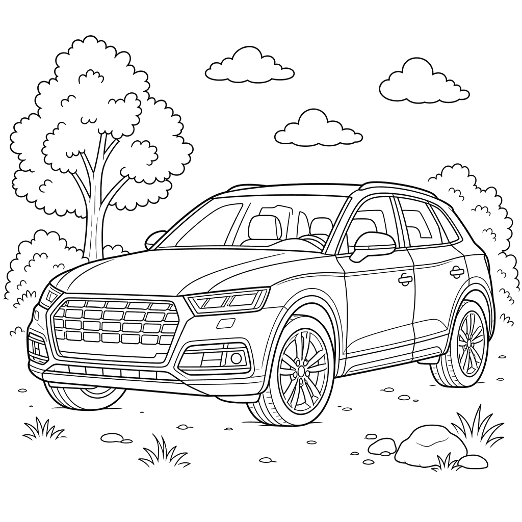 Audi Q5 Coloring Page