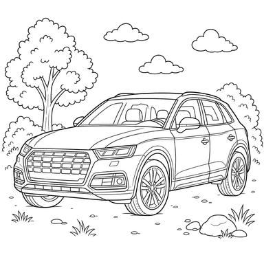 Audi Q5 Coloring Page