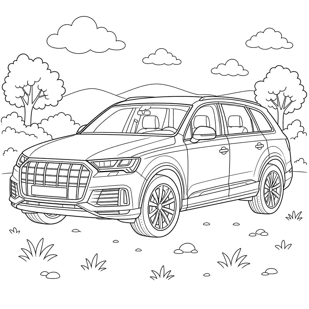 Audi Q7 Coloring Page