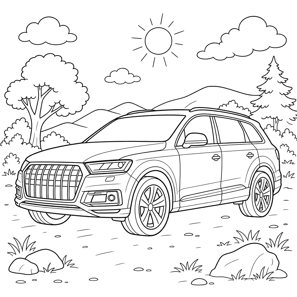 Audi Q7 Coloring Page