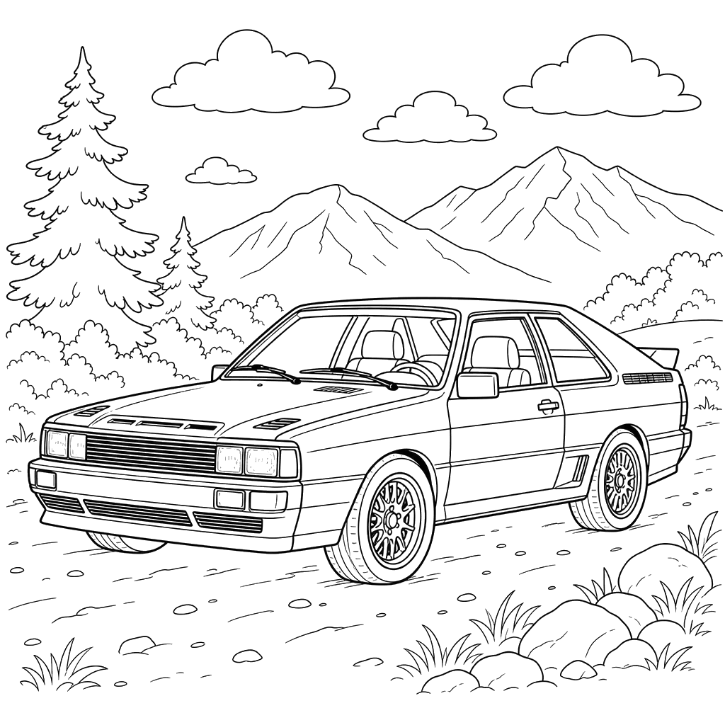 Audi Quattro Coloring Page