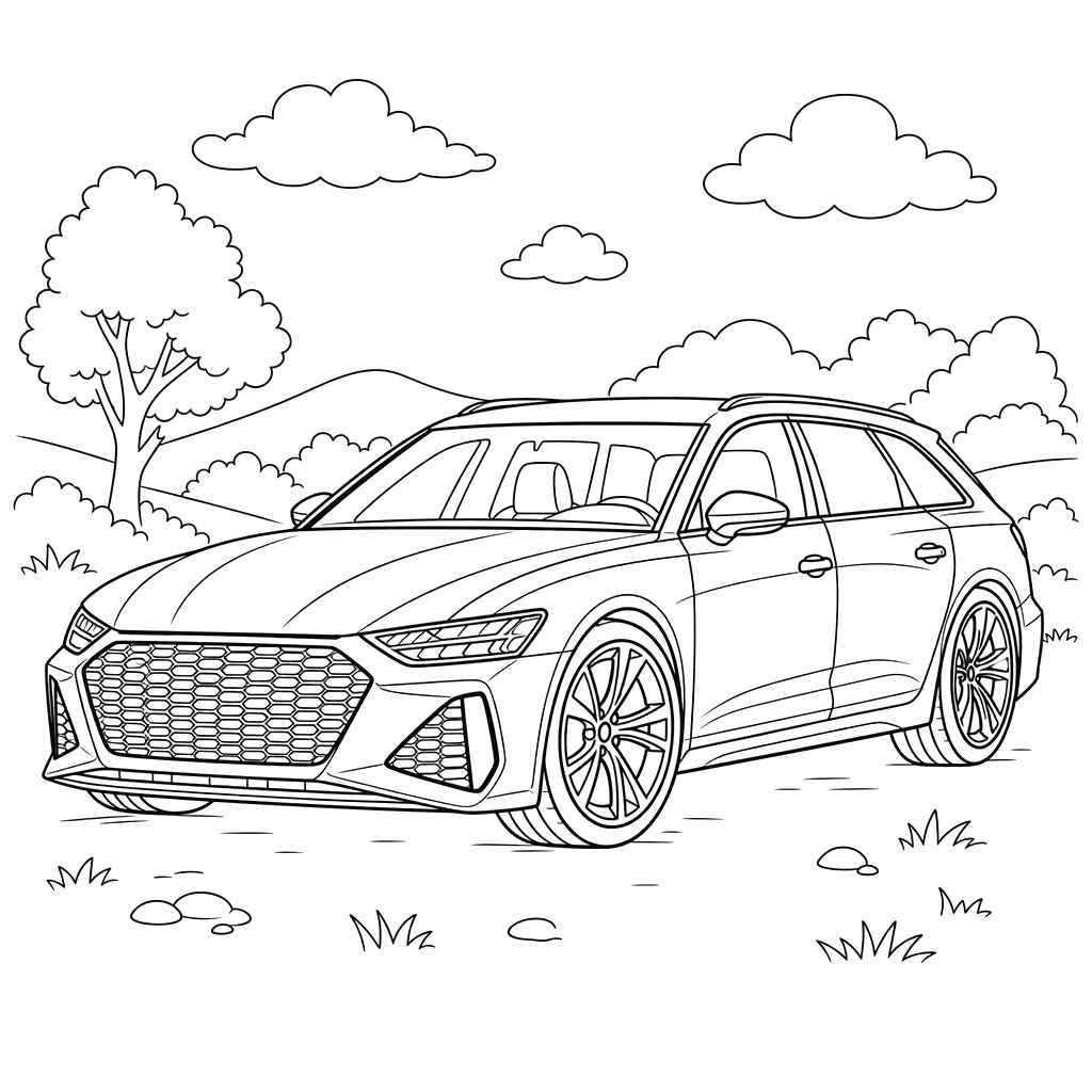 Audi RS6 Coloring Page