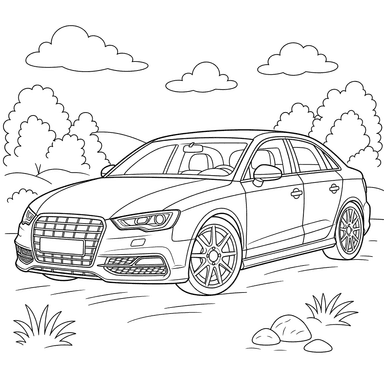 Audi S3 Coloring Page