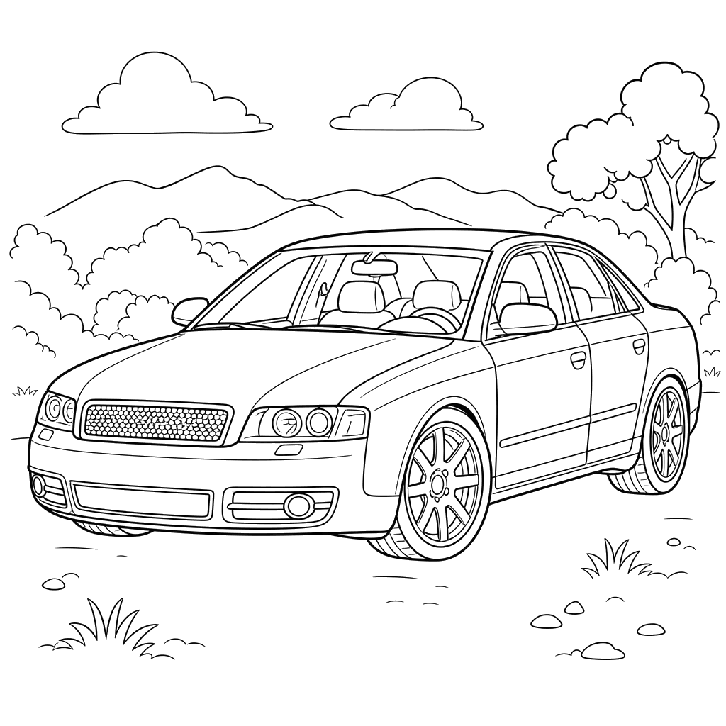 Audi S4 Coloring Page