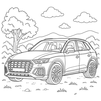 Audi SQ5 SUV Coloring Page