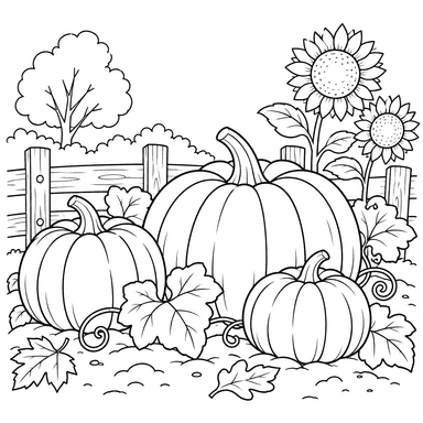 Autumn Pumpkins Garden Bed
