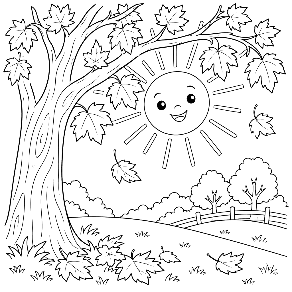 Autumn Sun Through the Branches
