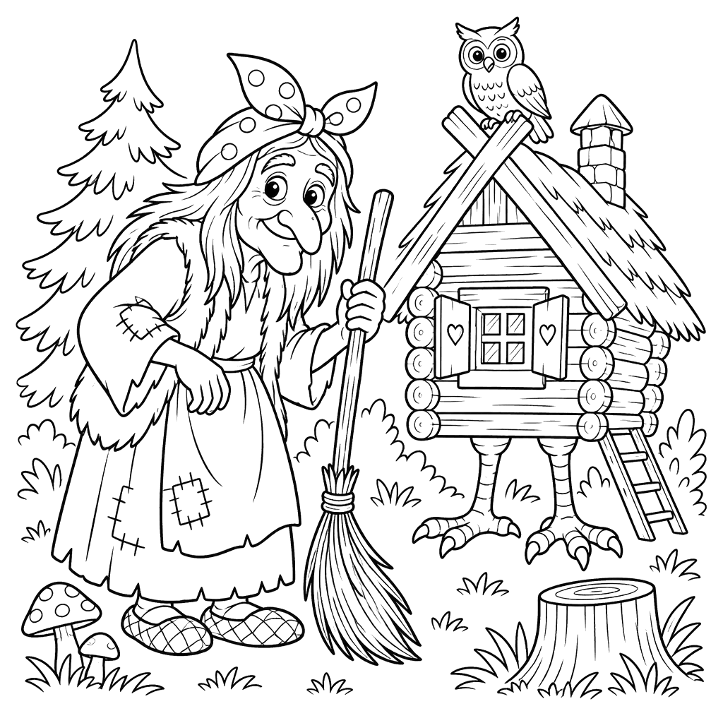 Baba Yaga near Her Hut