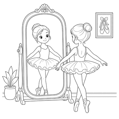 Ballerina at the Mirror