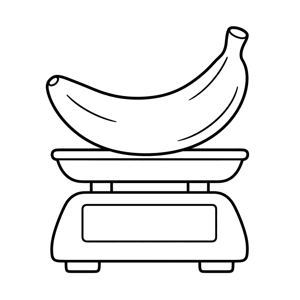 Banana on a Store Scale