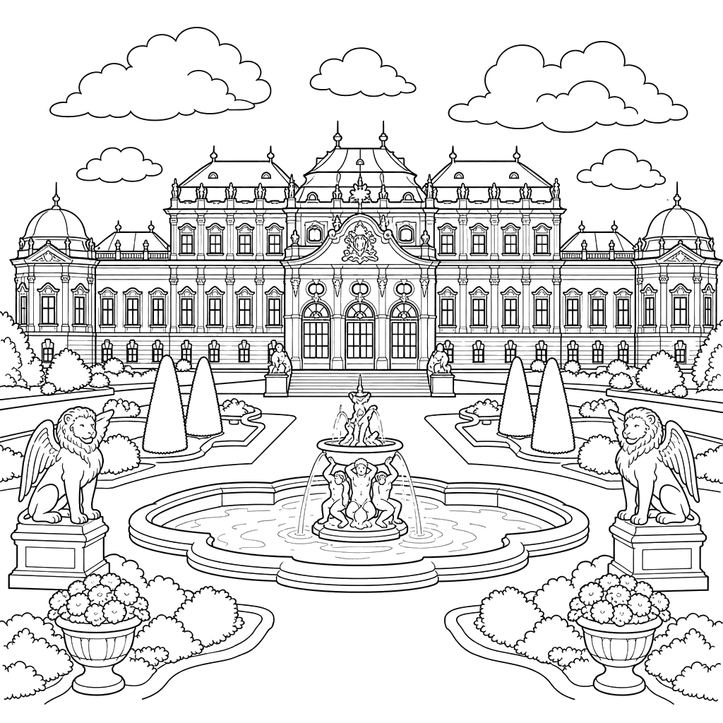 Belvedere Palace Coloring Page