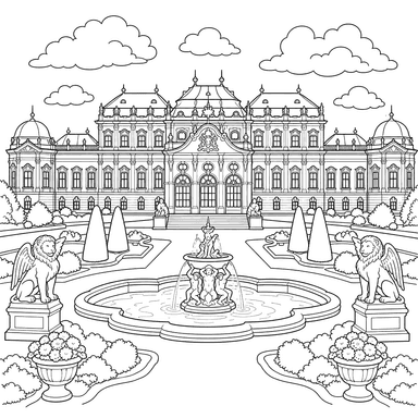 Belvedere Palace Coloring Page