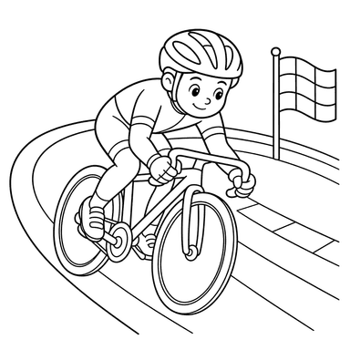 Bike racer on race track