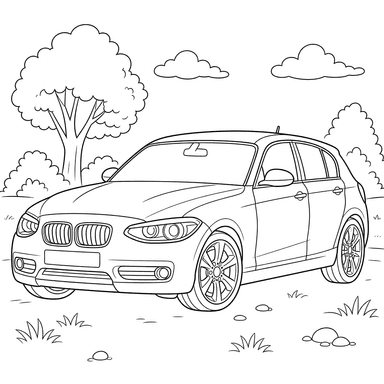 BMW 1 Series Coloring Page