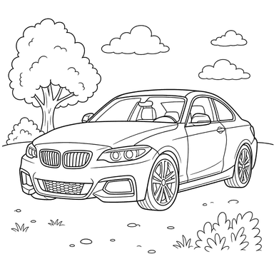 BMW 2 Series Coloring Page