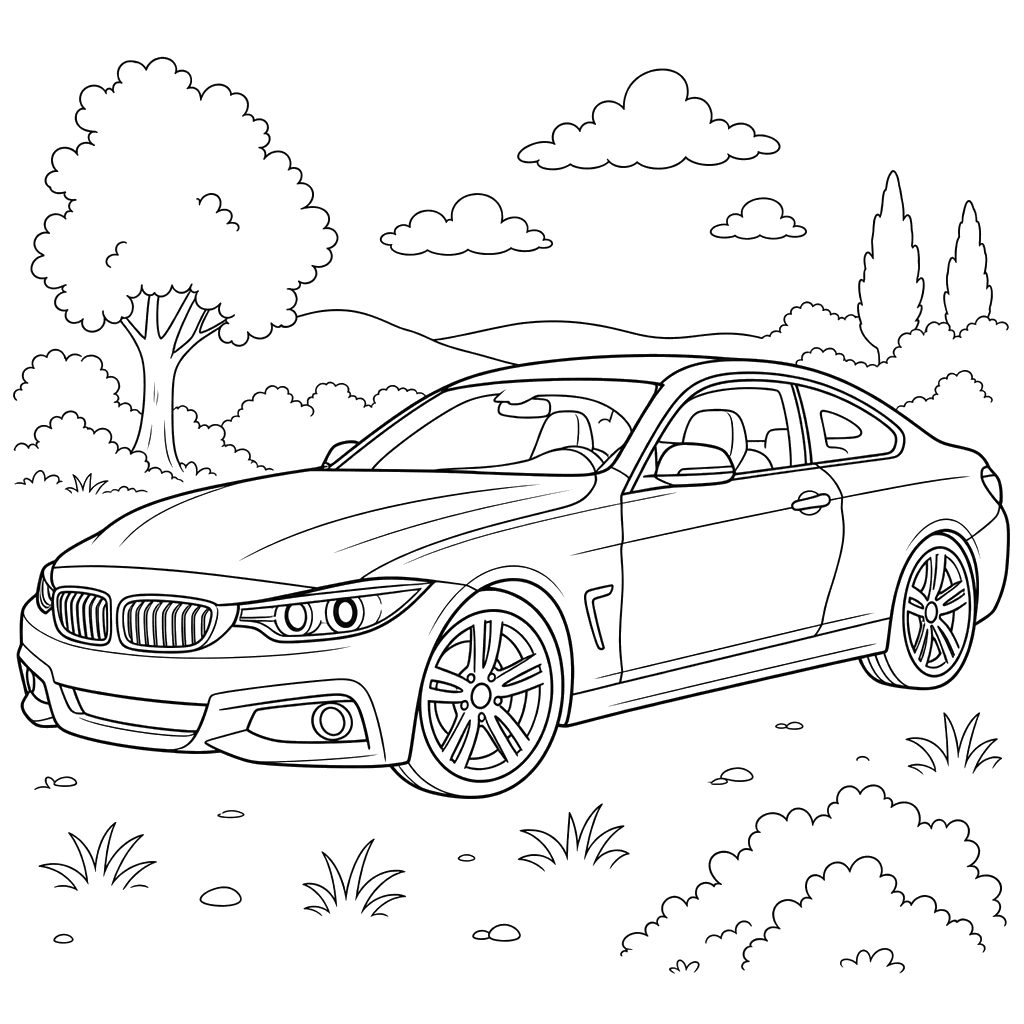 BMW 4 Series Coloring Page