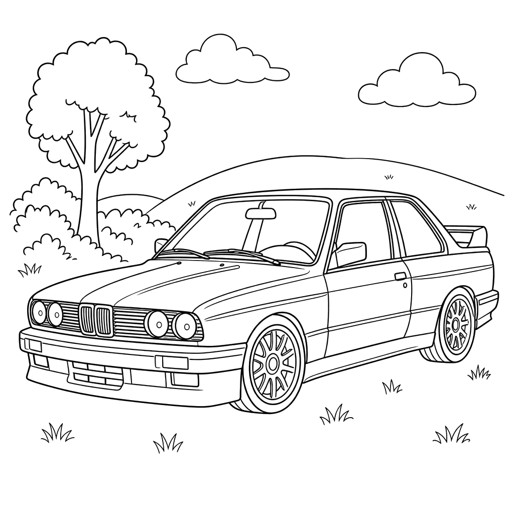 BMW M3 Coloring Page