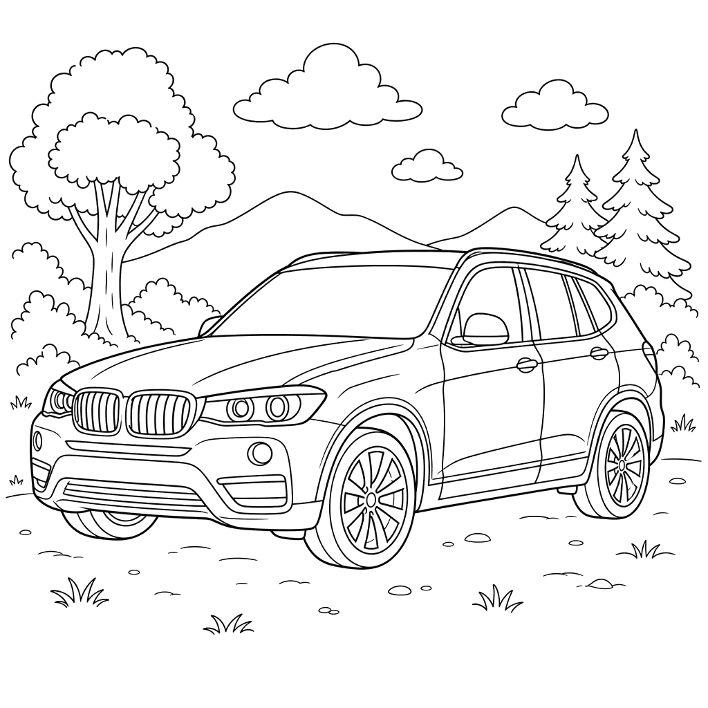 BMW X3 Coloring Page