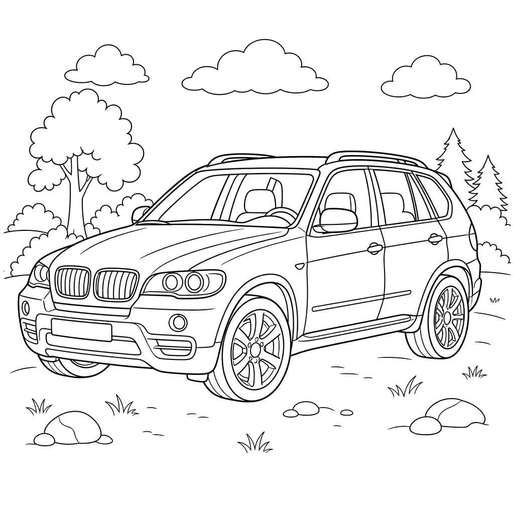 BMW X3 Coloring Page