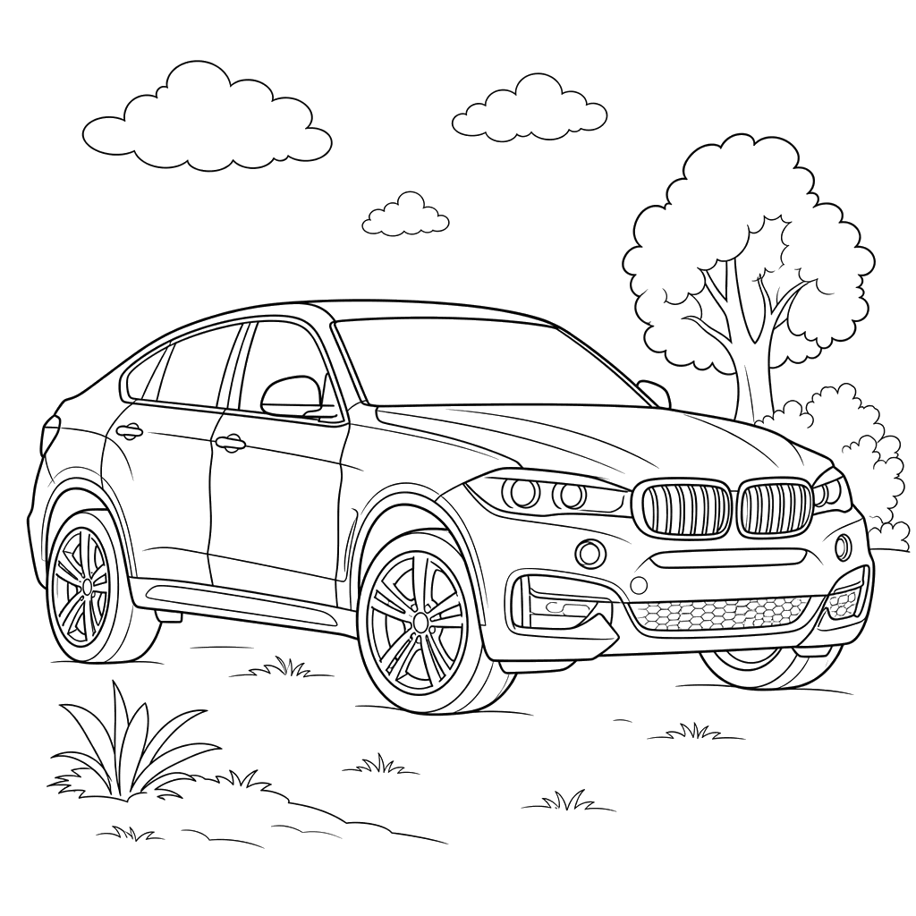 BMW X6 Coloring Page