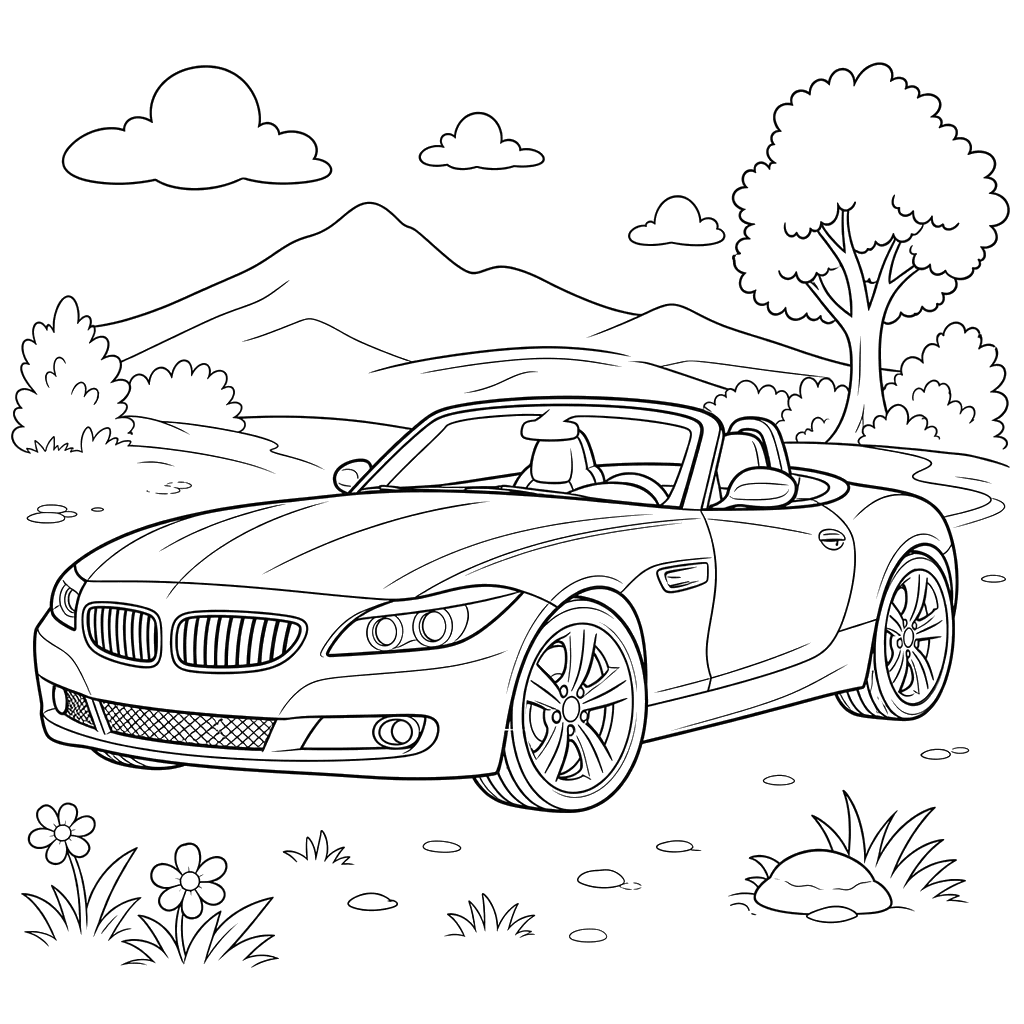BMW Z4 Roadster Coloring Page