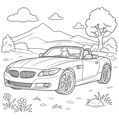 BMW Z4 Roadster Coloring Page