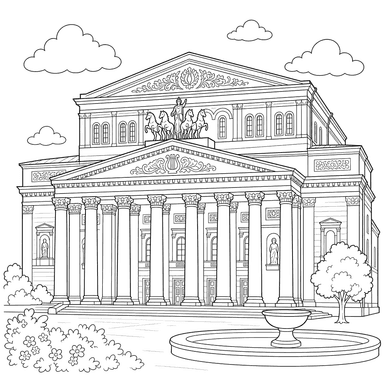 Bolshoi Theatre Coloring Page