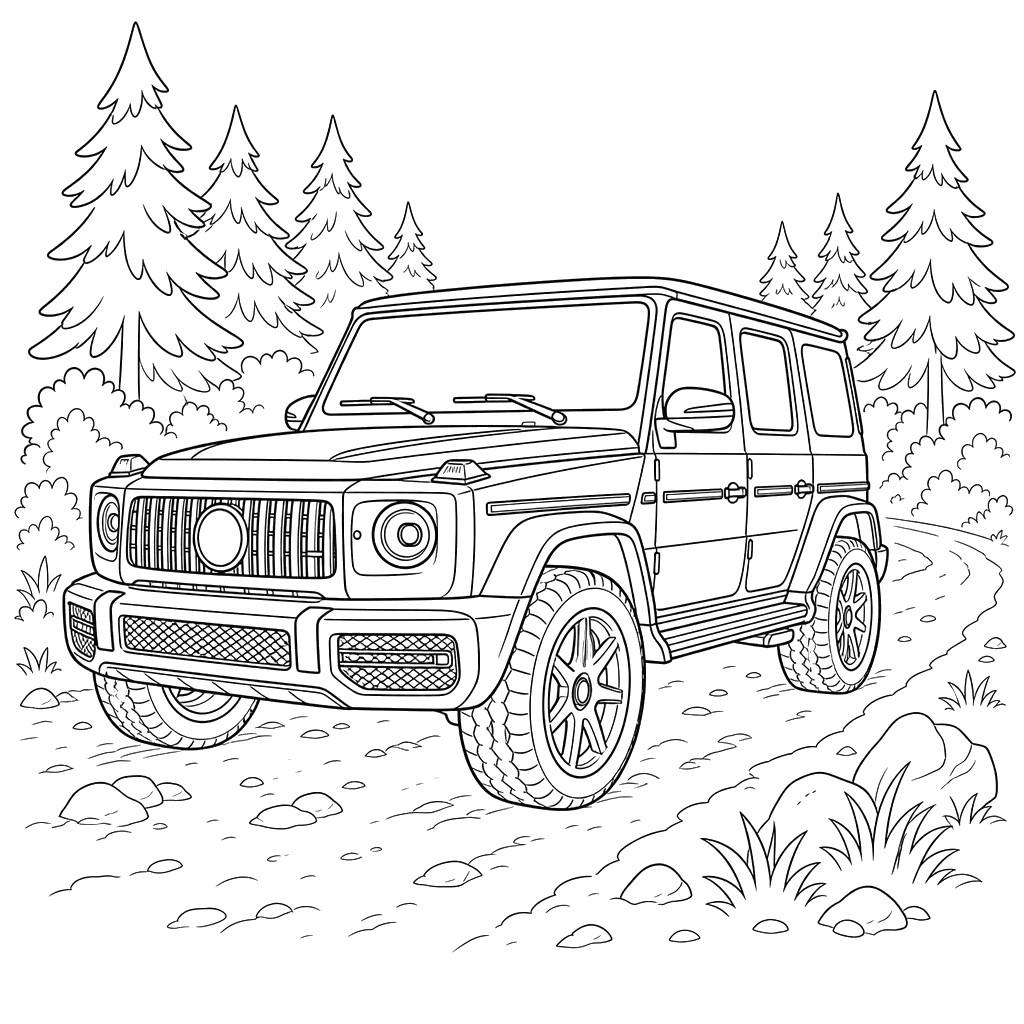 Brabus SUV on a Forest Road