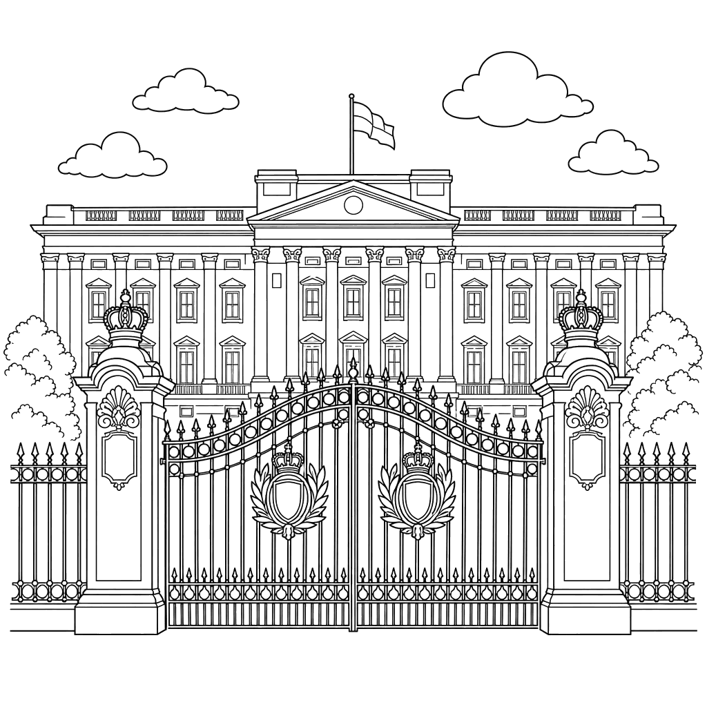 Buckingham Palace Coloring Page